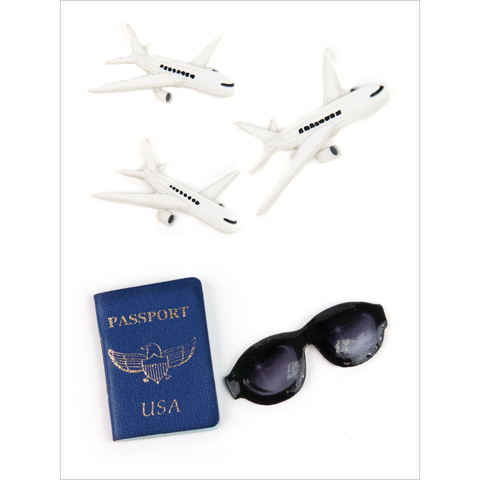 Jolees Boutique Jolee's Boutique Dimensional Embellishments 5/Pkg-Passport Sunglasses & Planes 15586958119 