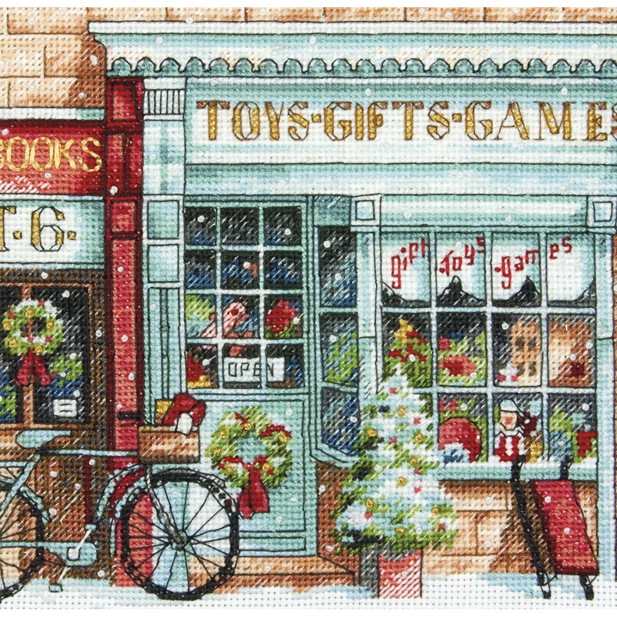 Dimensions-Gold-Petite-Counted-Cross-Stitch-Kit-6-034-X6-034-Toy-Shoppe-18-Count
