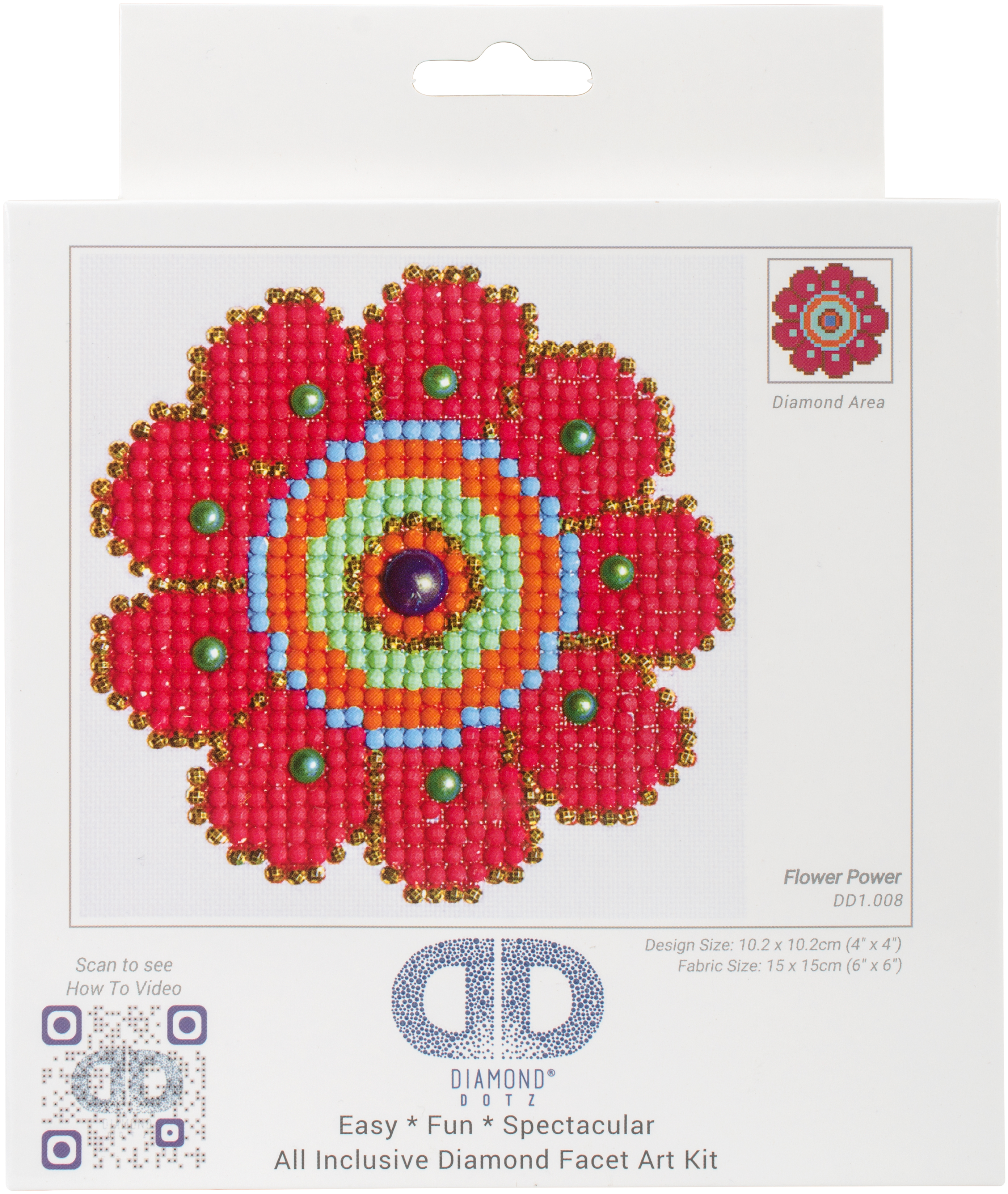 Diamond Dotz Diamond Embroidery Facet Art Kit 6"X6"-Flower Power