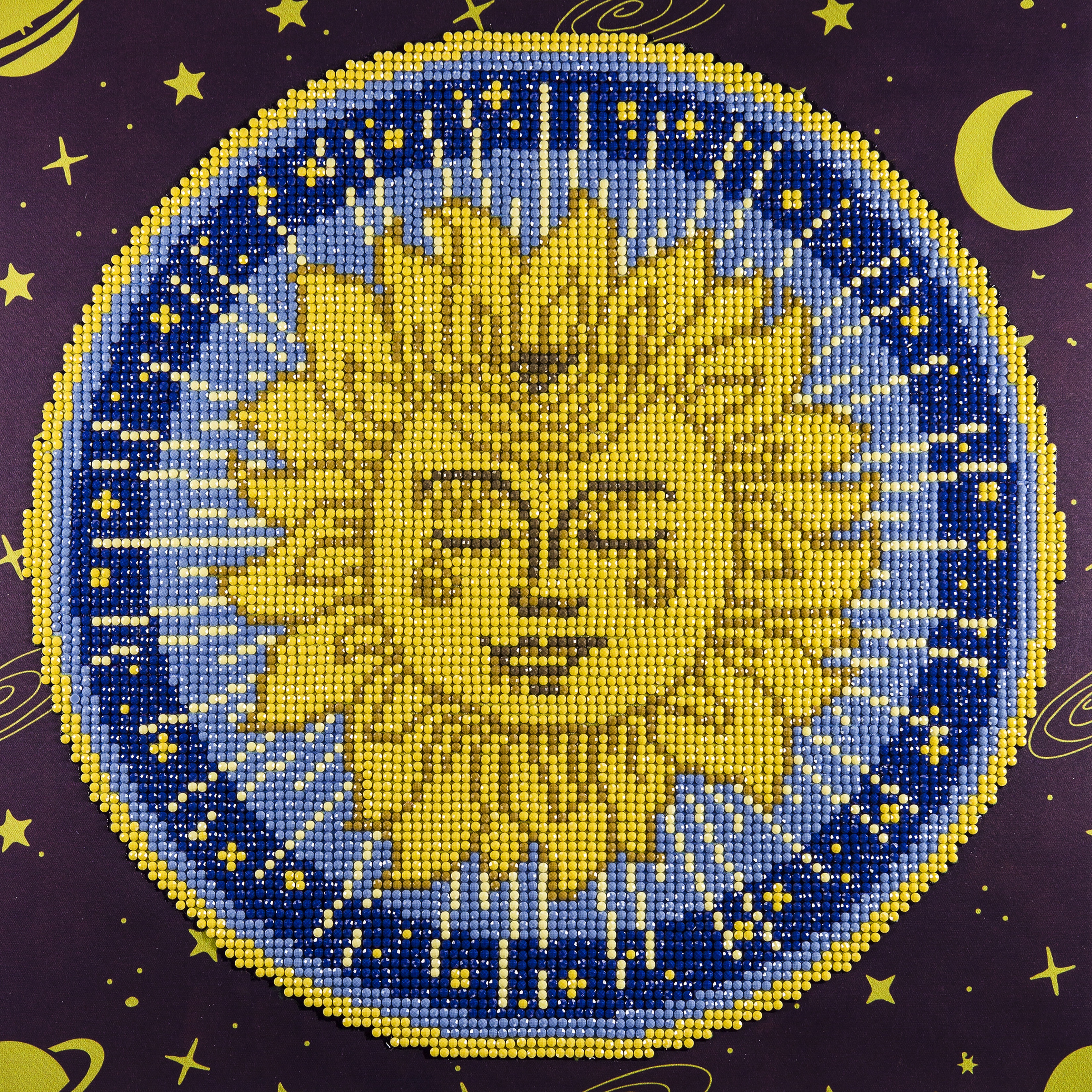 Leisure Arts Diamond Art Intermediate Kit 12"X12"-Sun Mandala