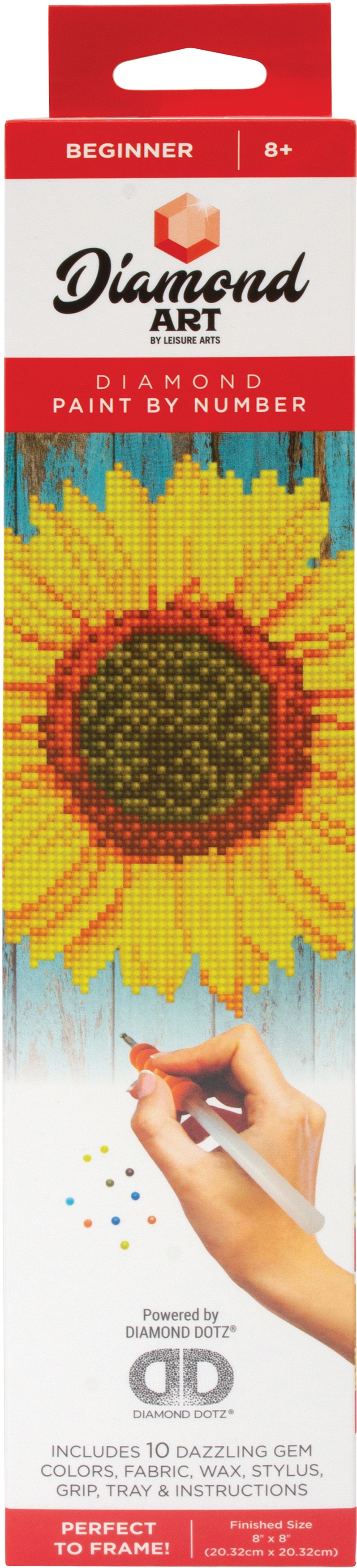 Leisure Arts Diamond Art Beginner Kit 8"X8" -Sunflower 28906504460 | eBay