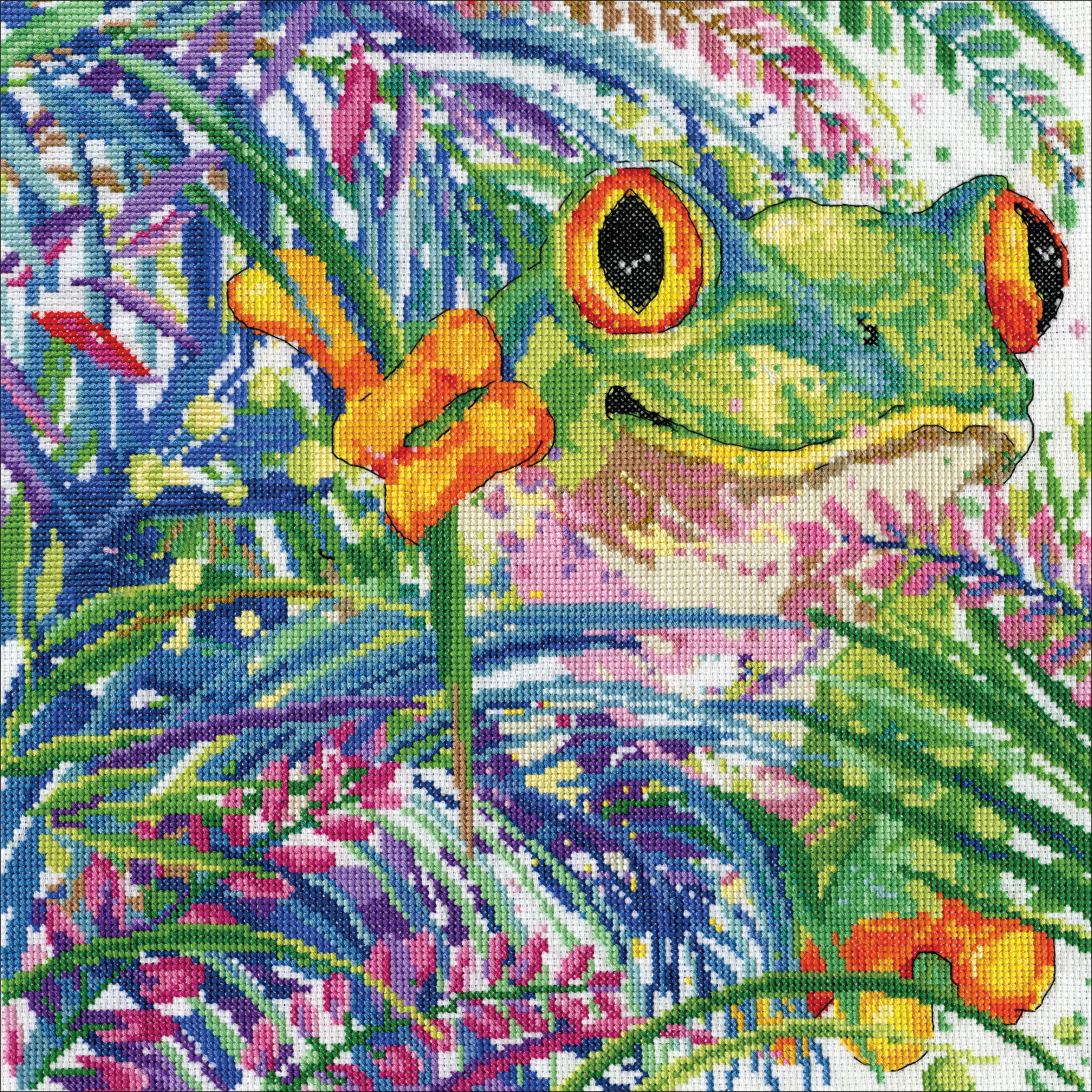 pop stitch with frog