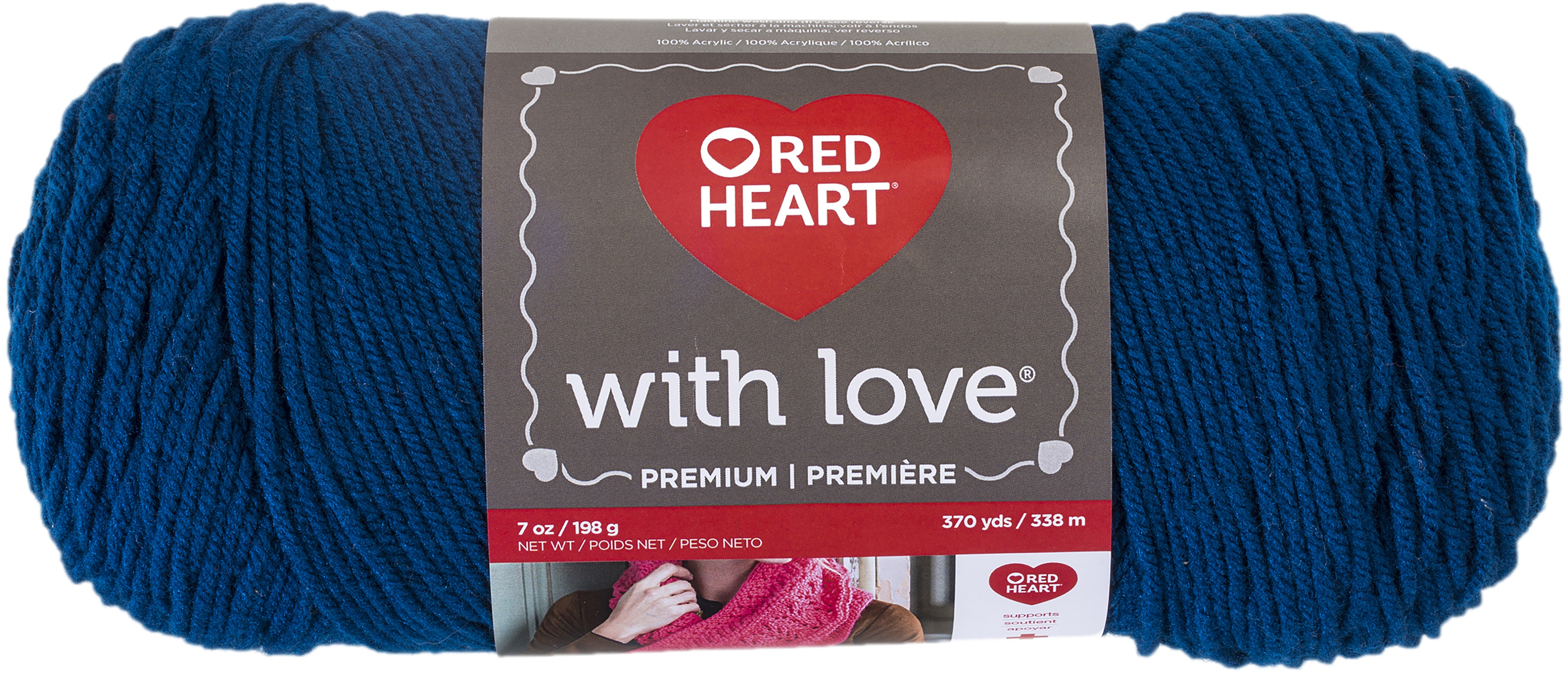 Red Heart E854.7939 Scrubby Cotton Yarn Tranquil Print