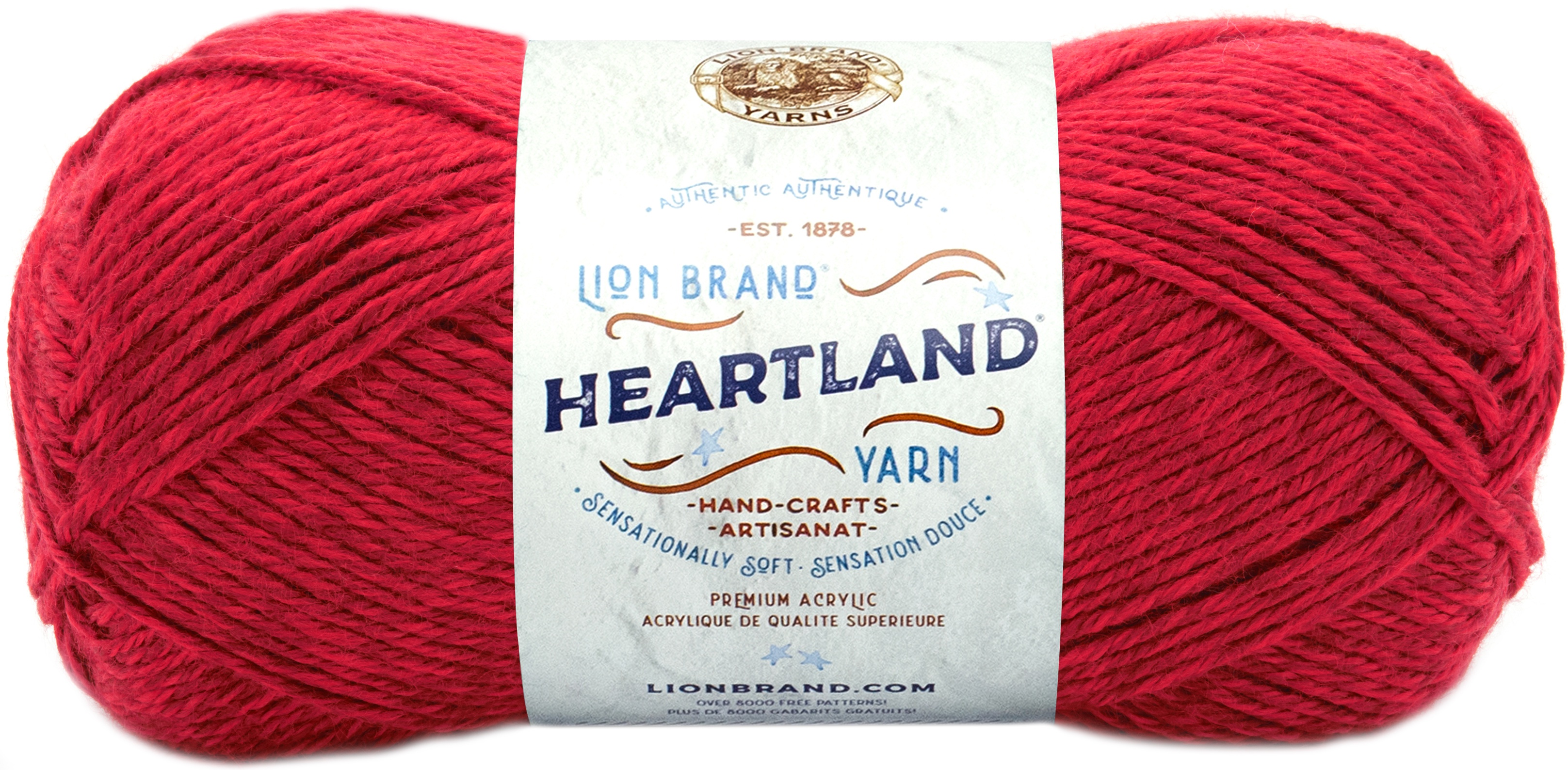 136-113 Lion Brand Heartland Yarn-Redwood
