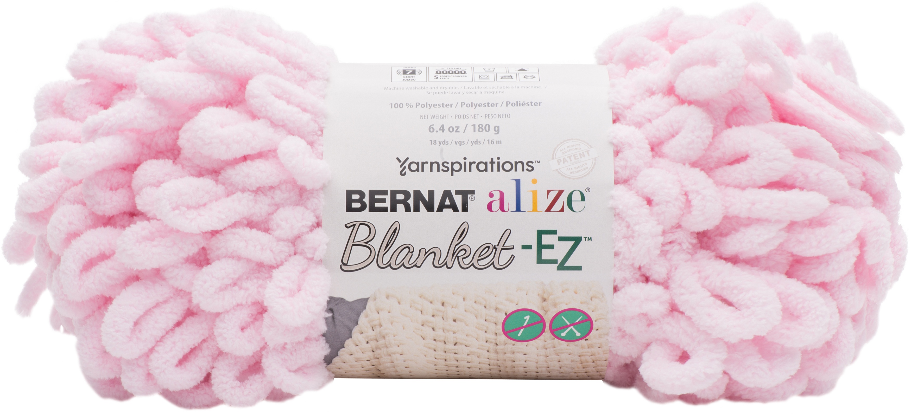 Bernat Alize Blanket-EZ Yarn-Powder Pink 57355438958 | eBay