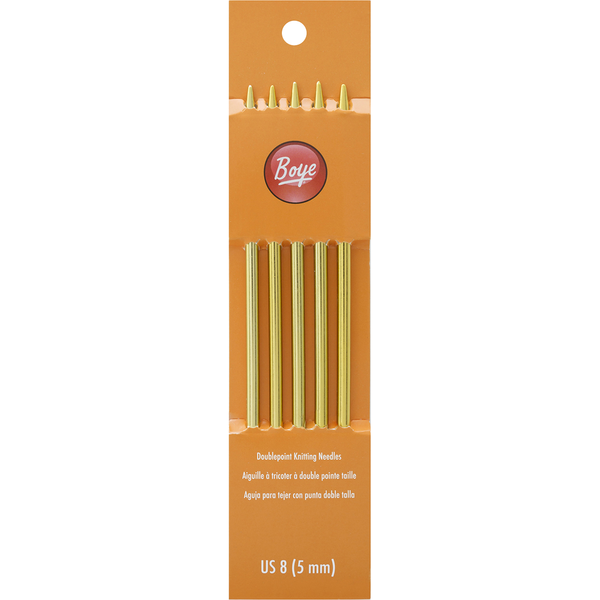 6307-8 Boye Double Point Aluminum Knitting Needles 7/"-Size 8//5mm
