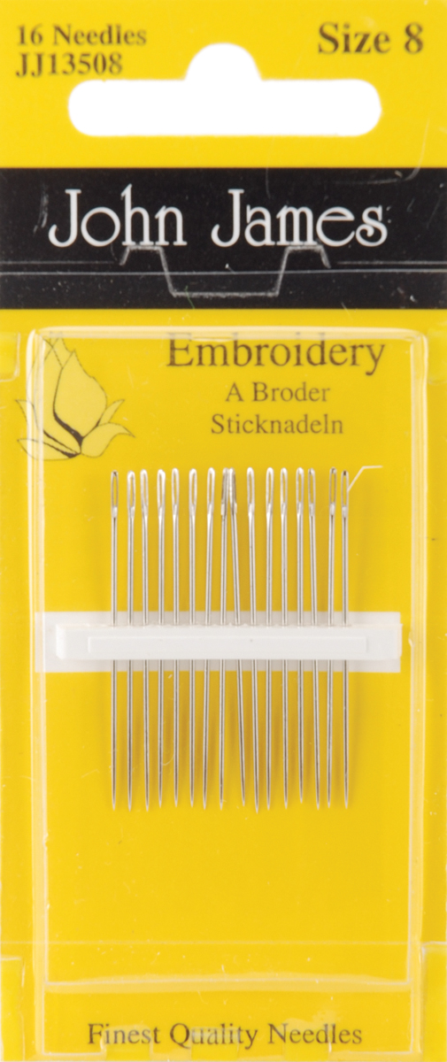 Colonial Needle John James Embroidery//Crewel Ball Point Assorted Needles Size 3//7