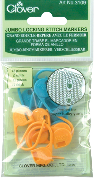 Jumbo Locking Stitch Markers-12//Pkg Set Of 3