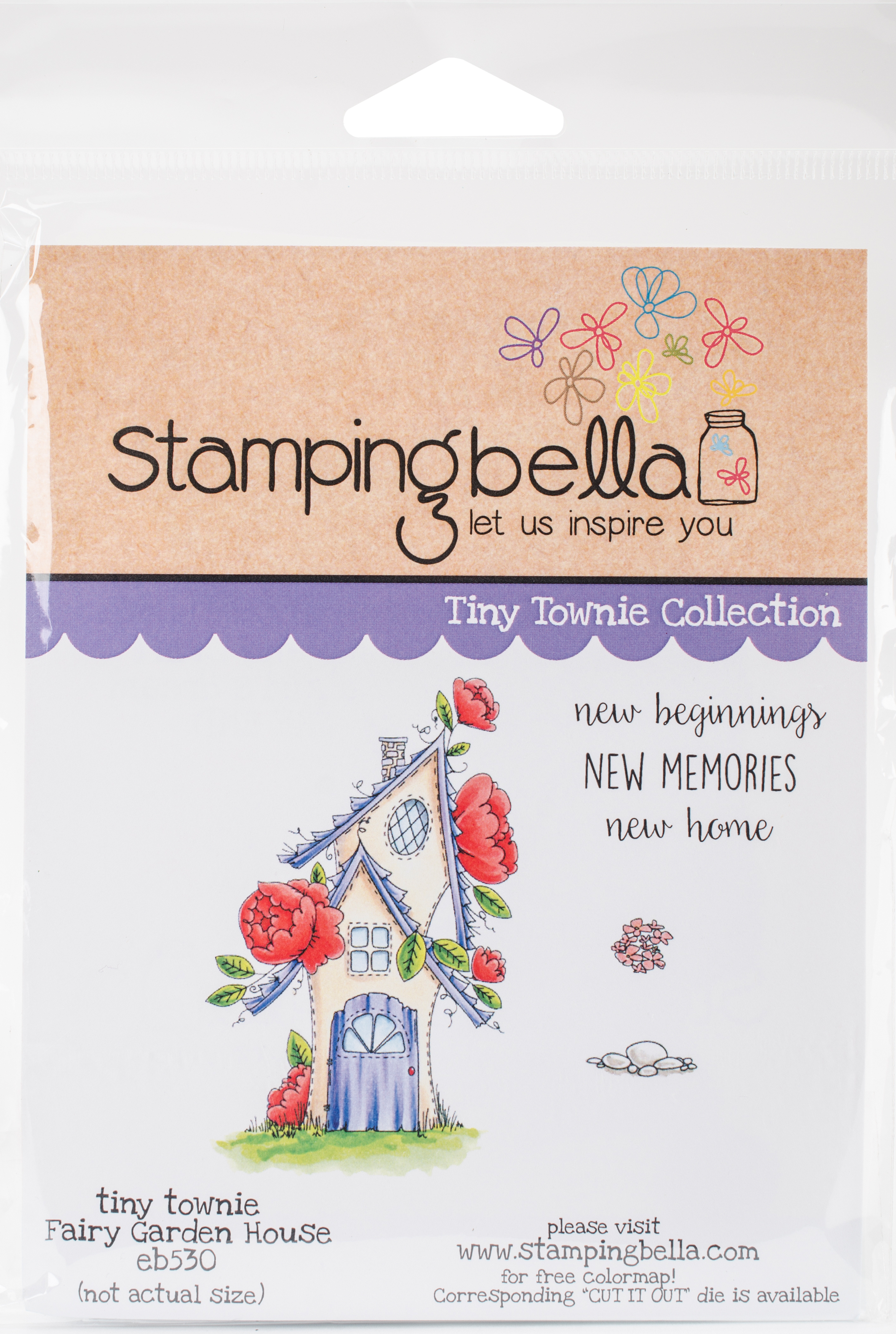 Stamping Bella EB530 Cling Stamps-Fairy Garden House