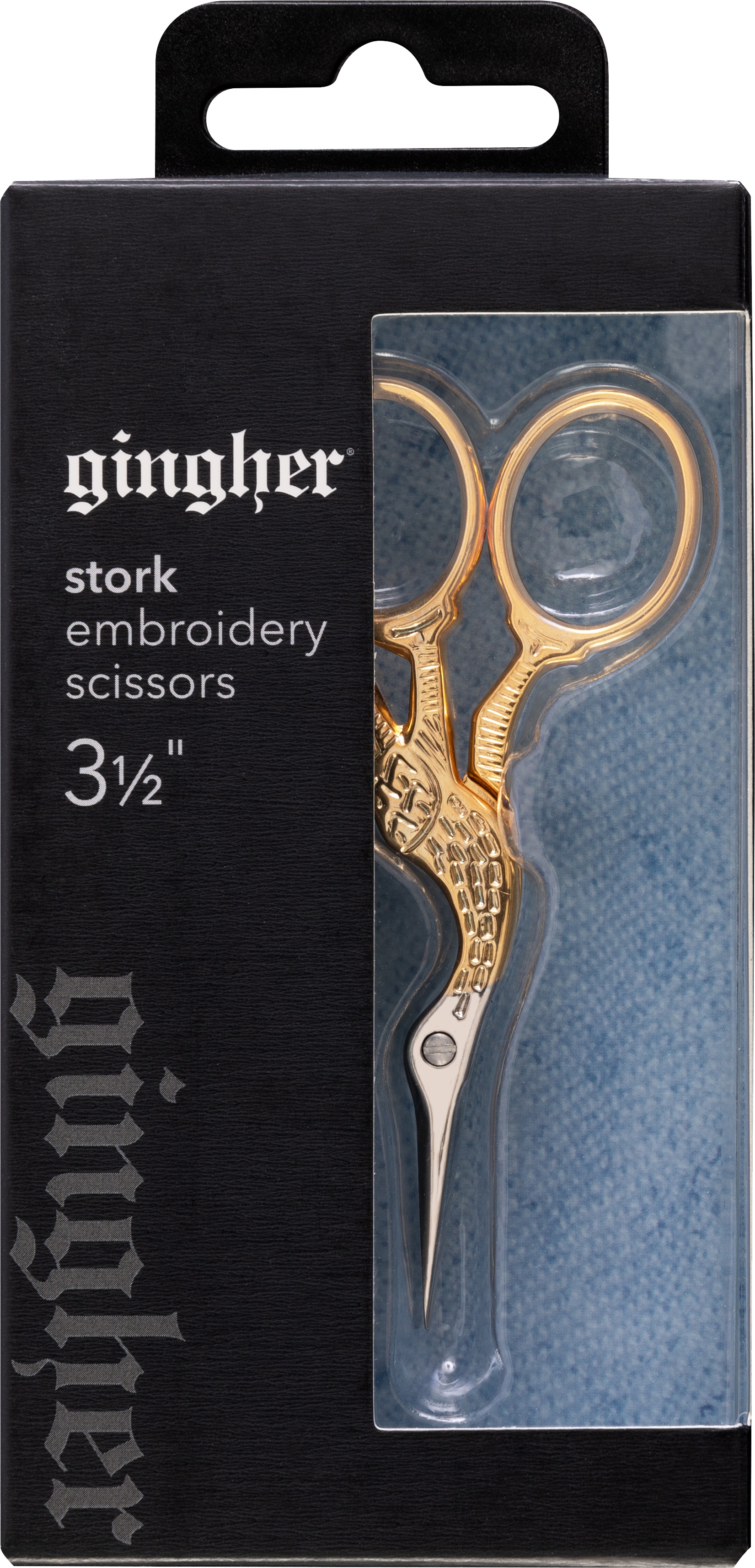 Stork Embroidery Scissors 3.5"-W/Leather Sheath - 第 1/1 張圖片