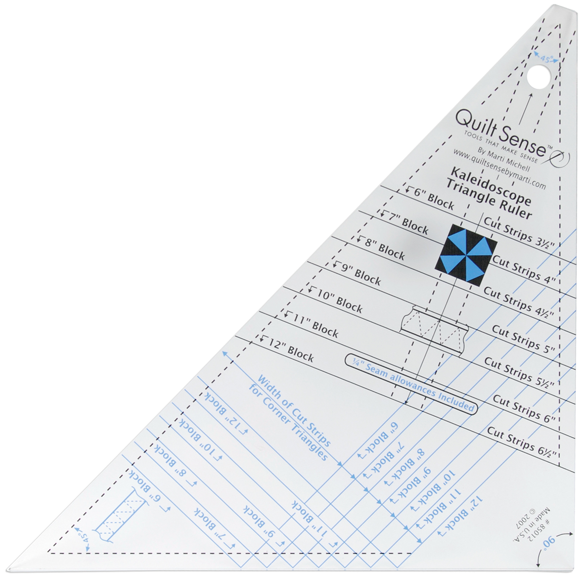 Dritz Quilt Sense Kaleidoscope Triangle Ruler7 Sizes, 85012