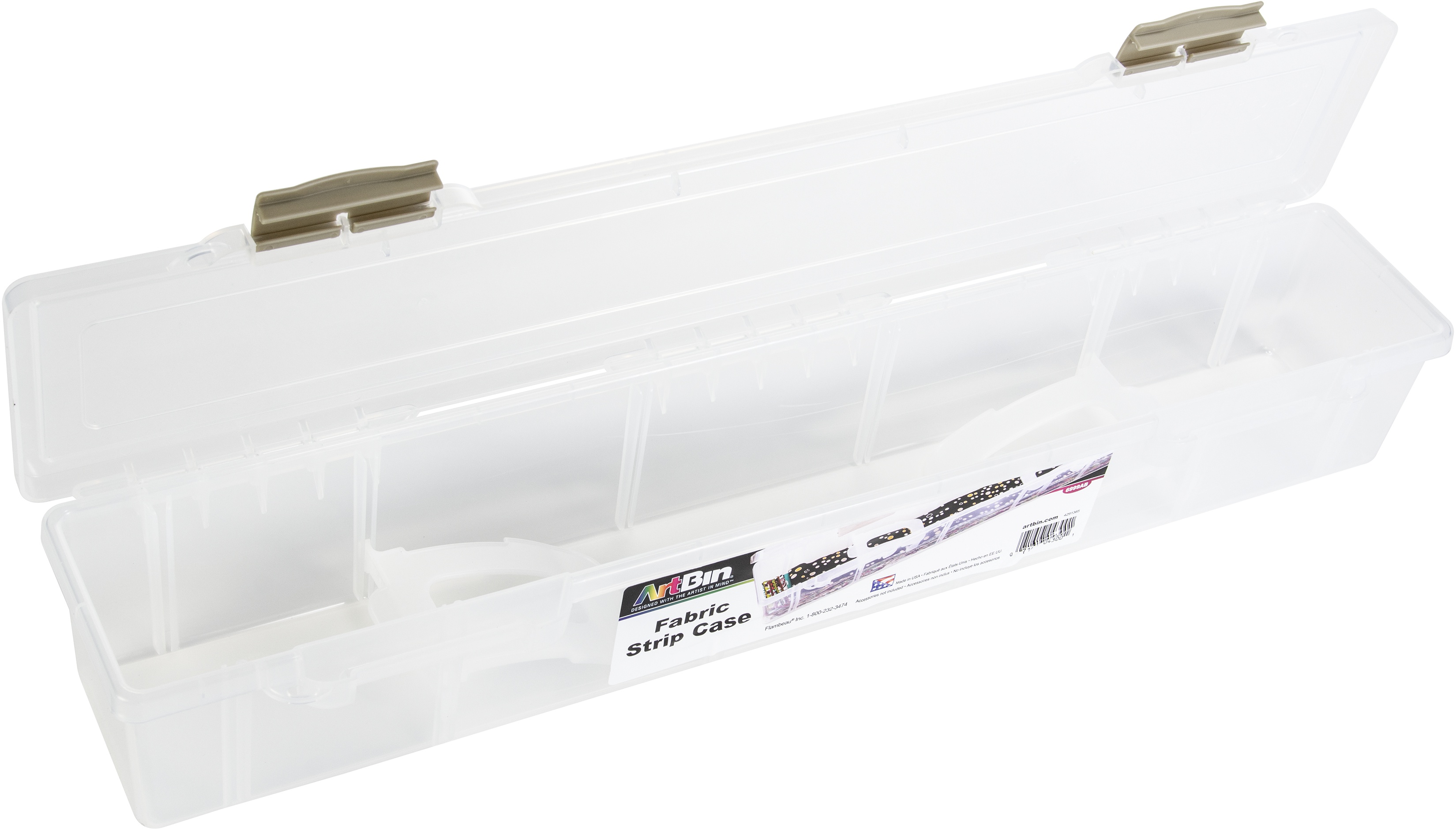ArtBin-ArtBin Fabric Strip Case-24"x4"x3.5" Translucent фото...