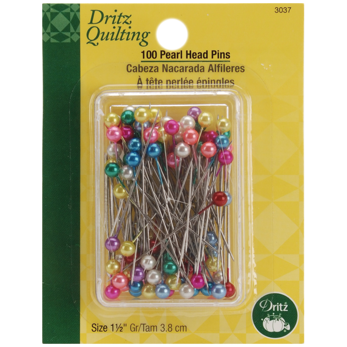 "Dritz Quilting Pearl Head PinsSize 24 100/Pkg, Set Of 3" eBay