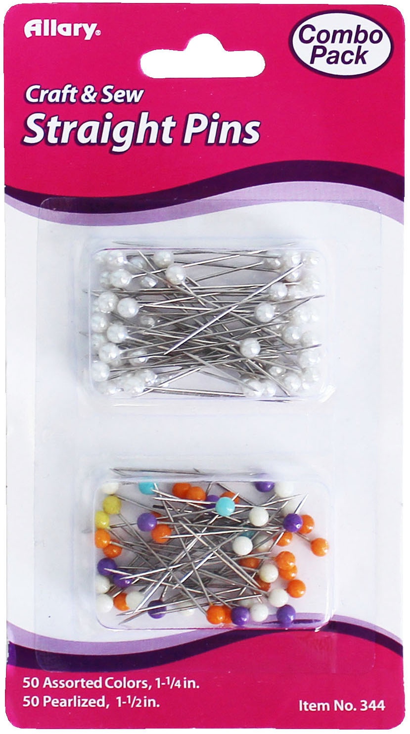 Allary Straight Pins Combo Pack 100/Pkg 750557003442 eBay