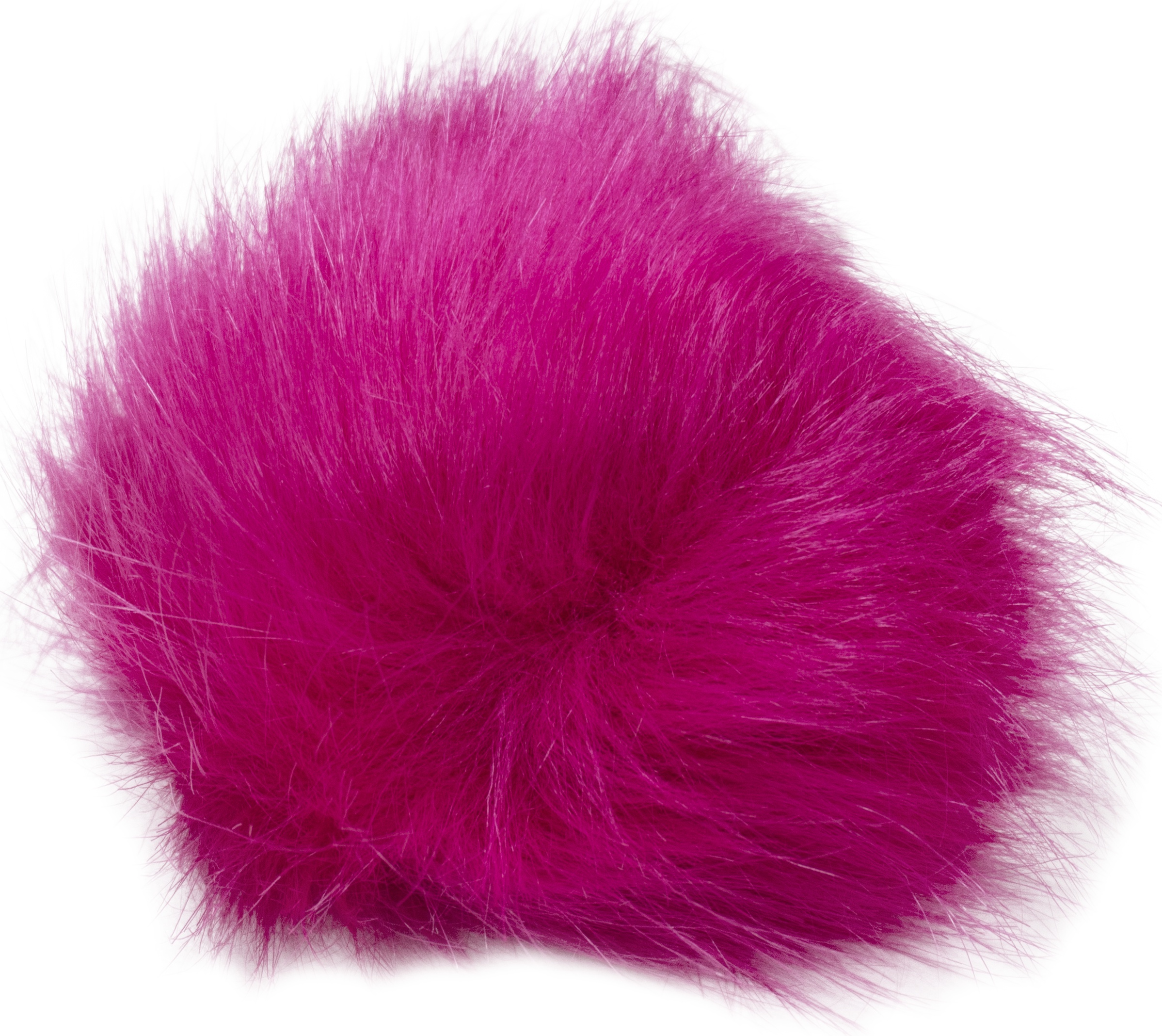 Pepperell Faux Fur Pom with Loop White/Black