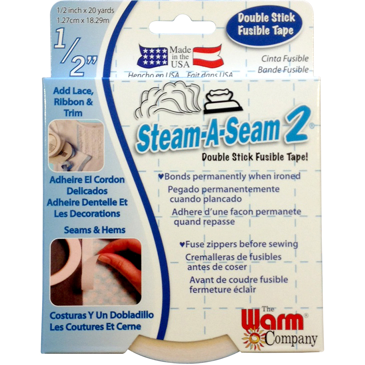 Warm Company STEAM-A-SEAM 2 ~ FUSIBLE WEB ~ 24/" X 2 YARDS #5524