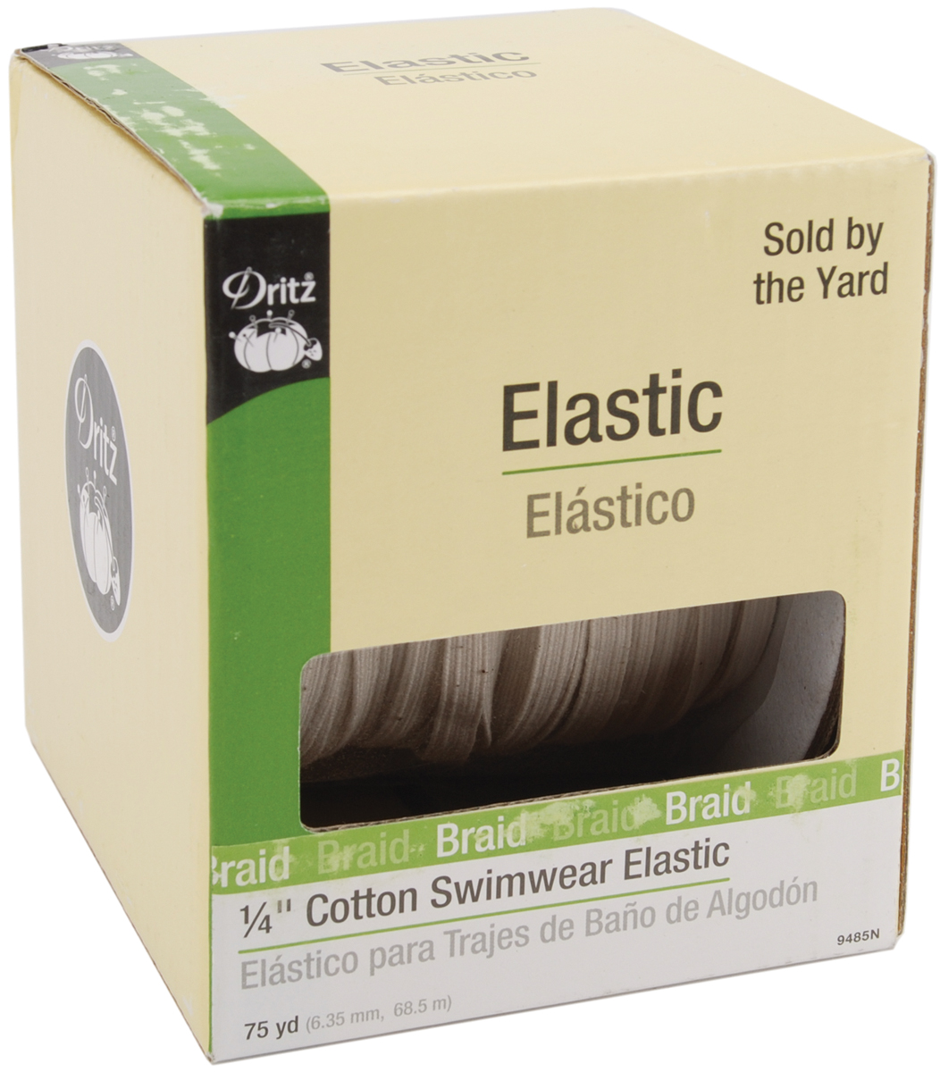 Dritz Cotton Braided Swimwear Elastic 1/4"X75ydNatural, 9485N eBay