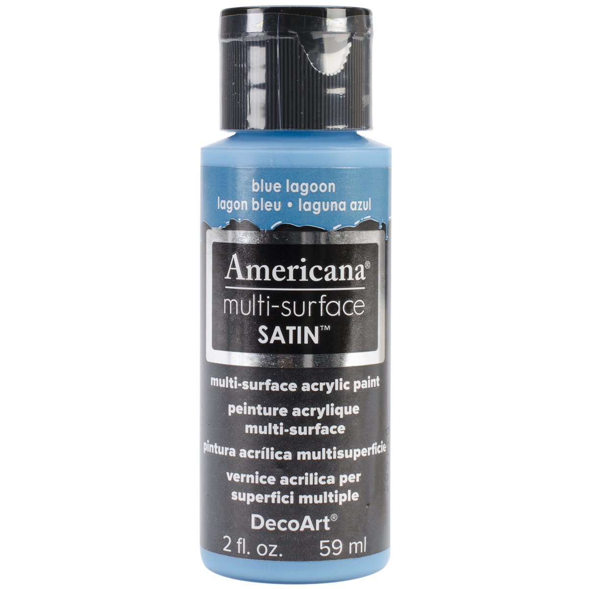 Americana MultiSurface Satin Acrylic Paint 2ozBlue Lagoon, DA53026