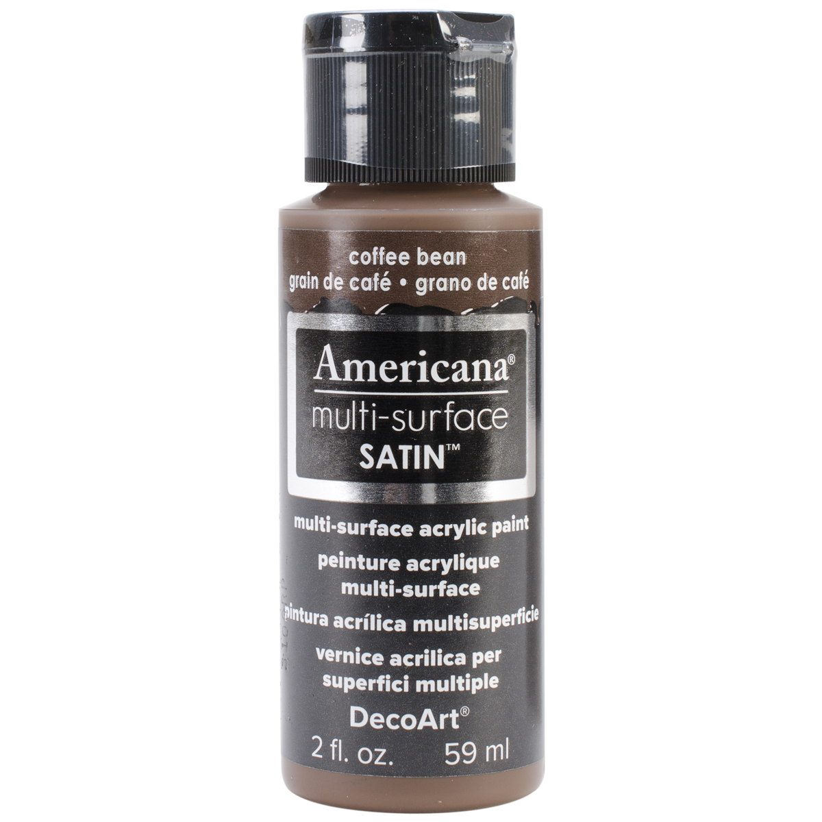 Americana Multi-Surface Satin Acrylic Paint 2oz-Coffee Bean,