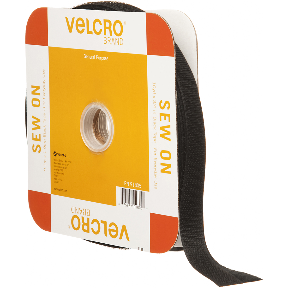 VELCRO(R) Brand Sew-On Tape 3/4"X30'-Black, 91805 75967918057 | eBay