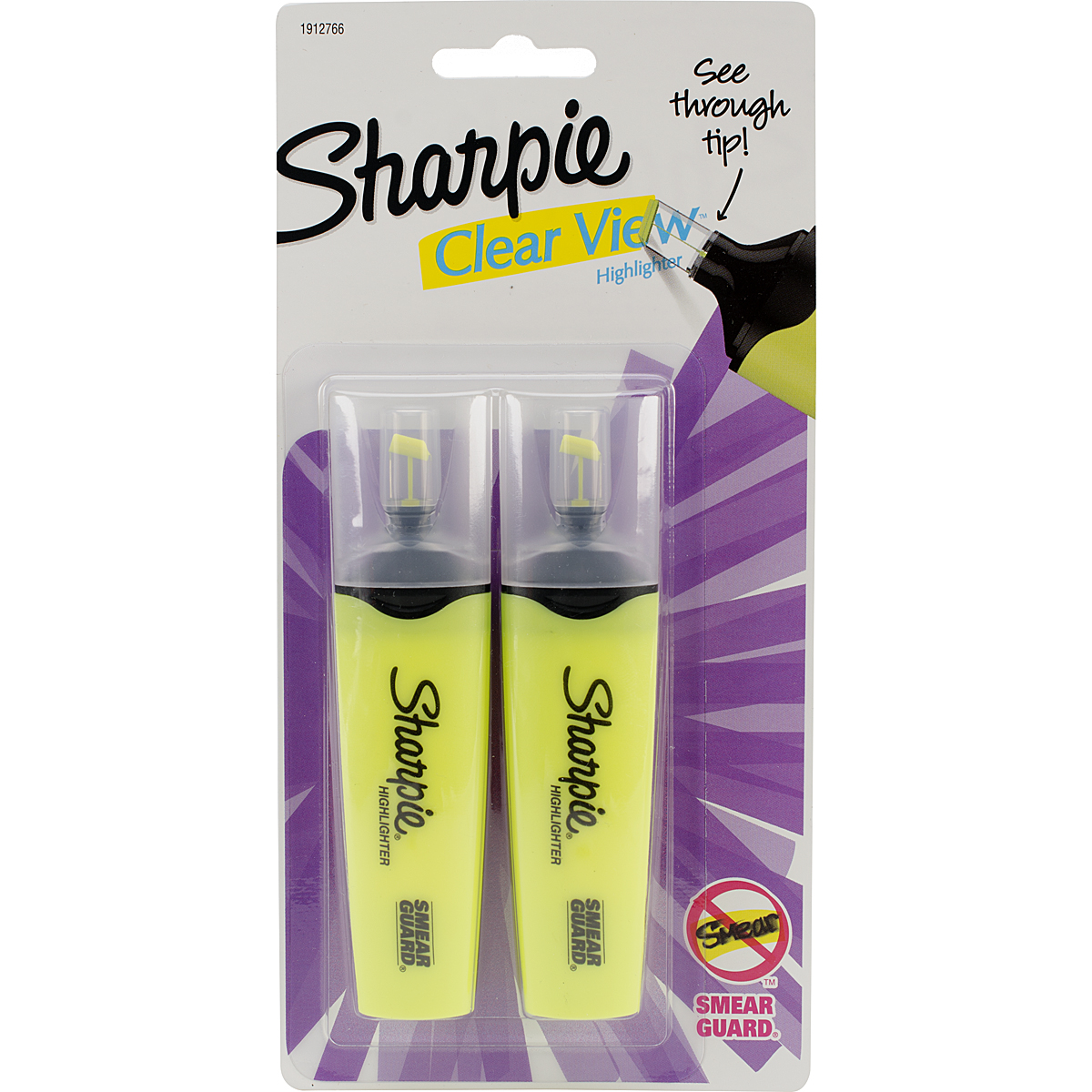 Sharpie Clear View Chisel Tip Highlighters, Yellow (1897843
