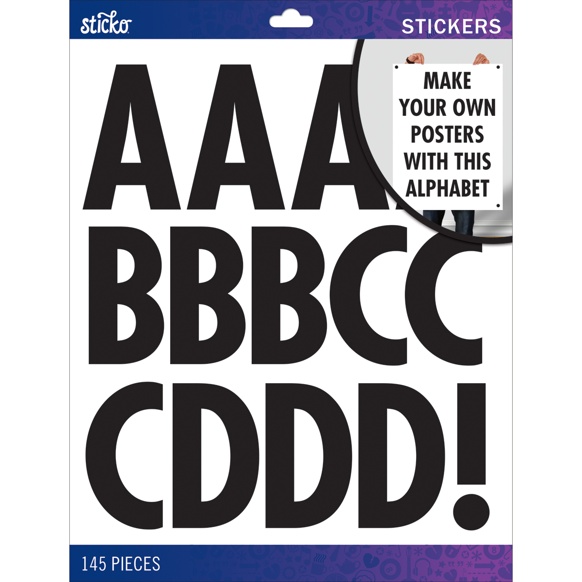 Sticko Alphabet Stickers, Regular XLarge, Black Futura 15586816785 eBay