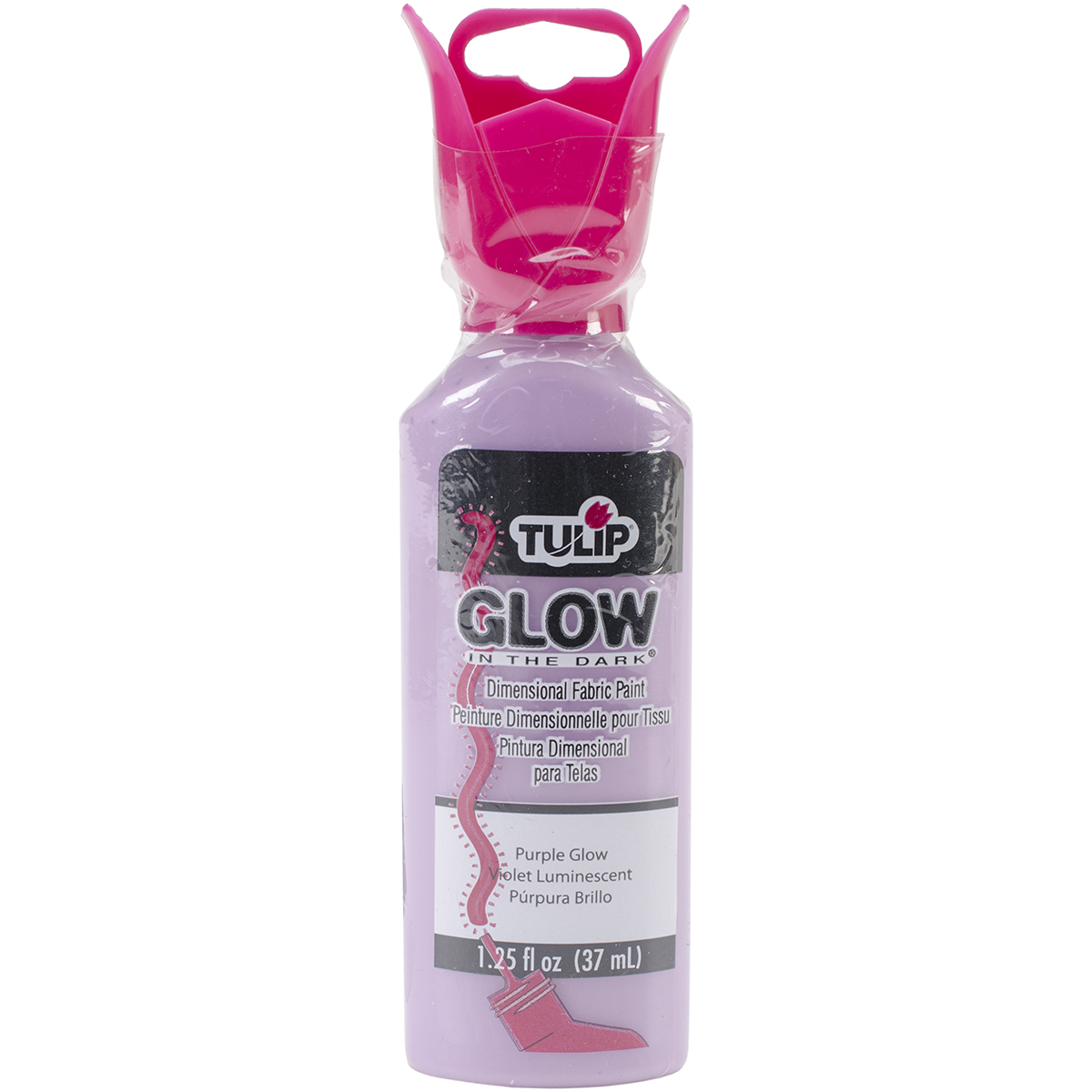 Tulip Dimensional Fabric Paint 1.25ozGlow Purple, 6500029016