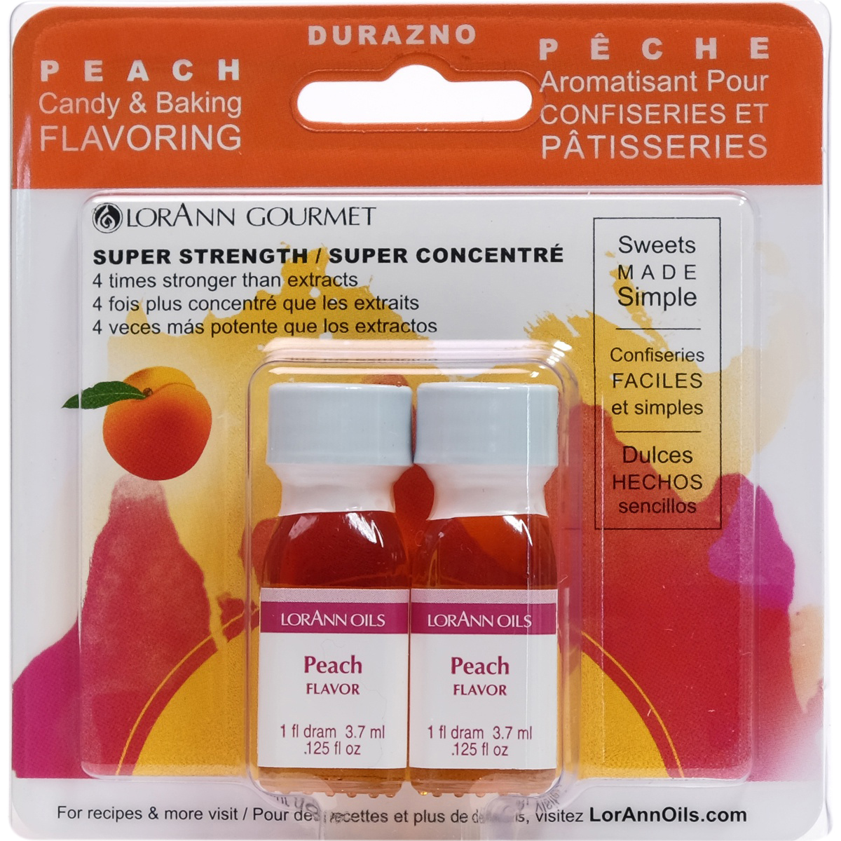 Lorann Oils Candy & Baking Flavoring .125oz 2/PkgPeach, Set Of 6 eBay