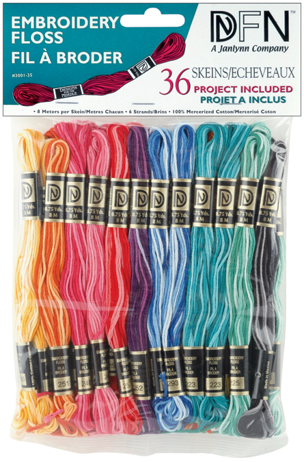 Janlynn cotton jessecmault floss pack 87yd 36pkgvariegated colors