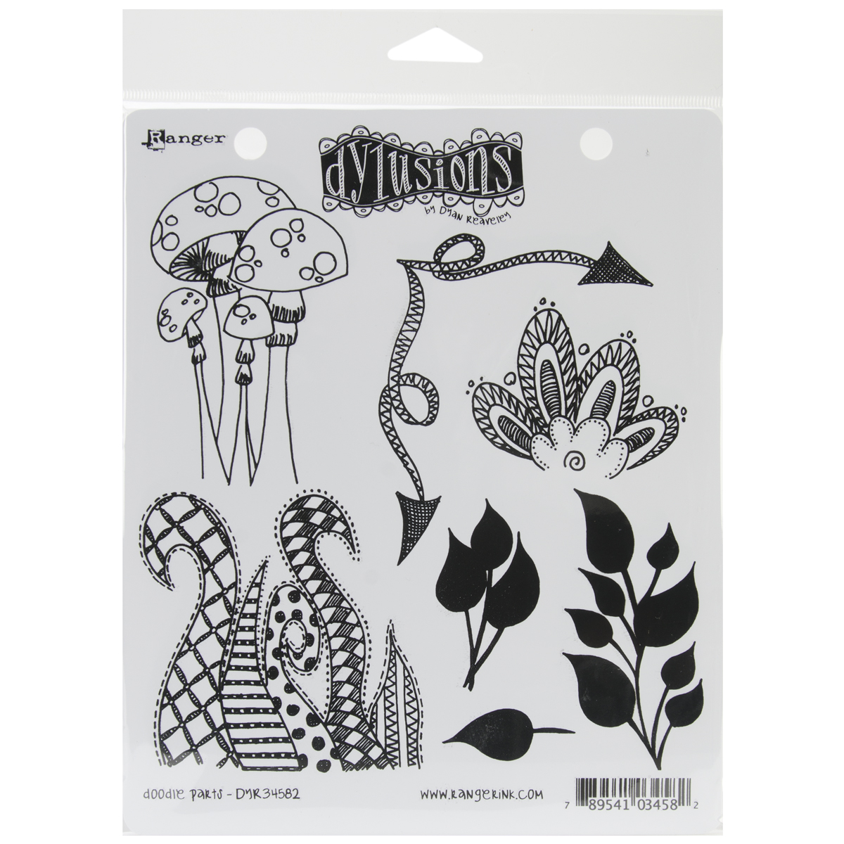 Ranger Dyan Reaveley's Dylusions Cling Stamp Collections 8.5"X7"-Doodle Parts - 第 1/1 張圖片