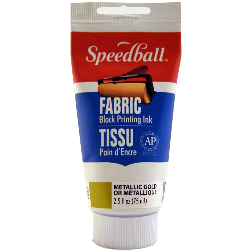 SPEEDBALL ART PRODUCTS Fabric Block Printing Ink 2.5ozMetallic Gold