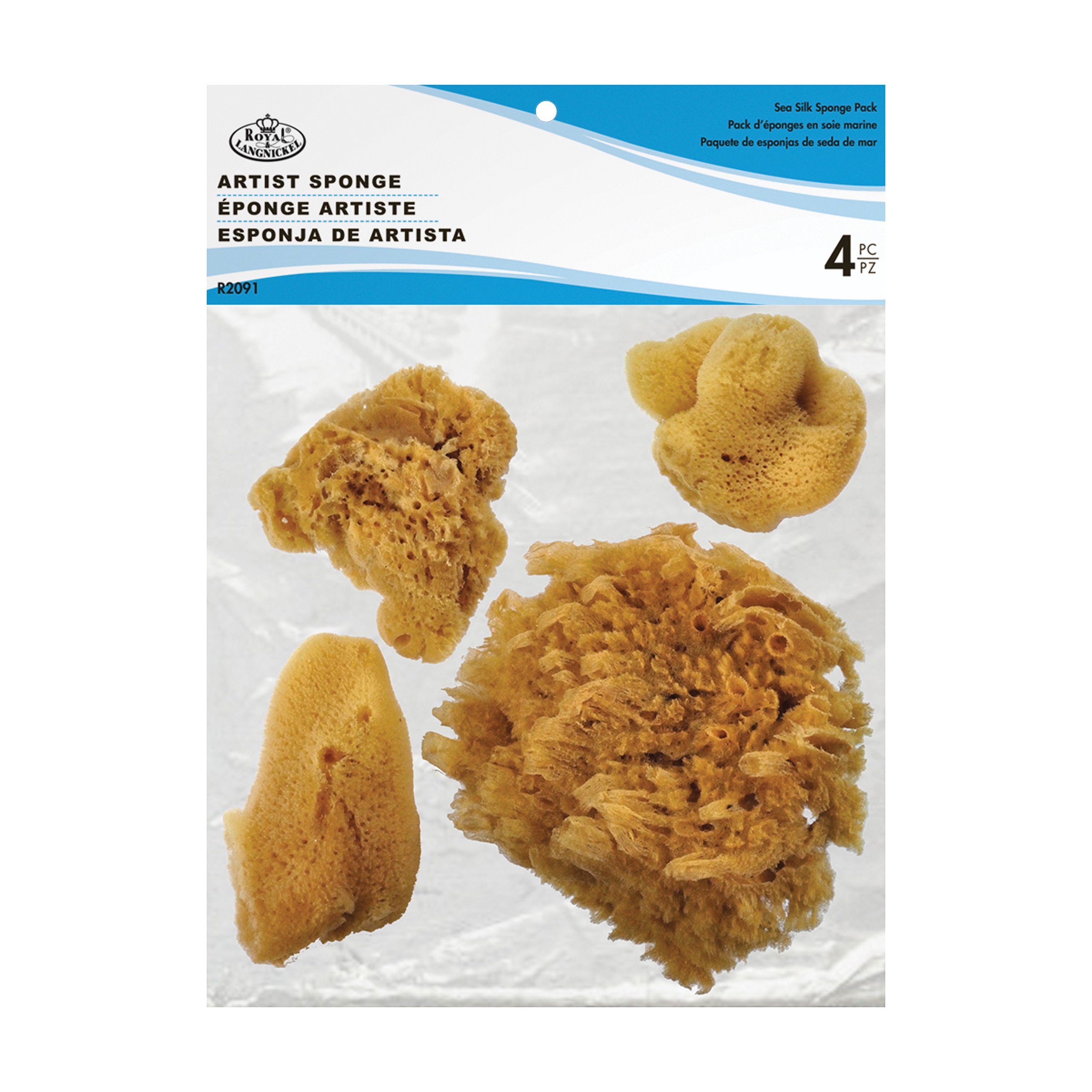 Natural Ocean Artist Sponges 4/Pkg3 Silk & 1 Jumbo, R2091 eBay