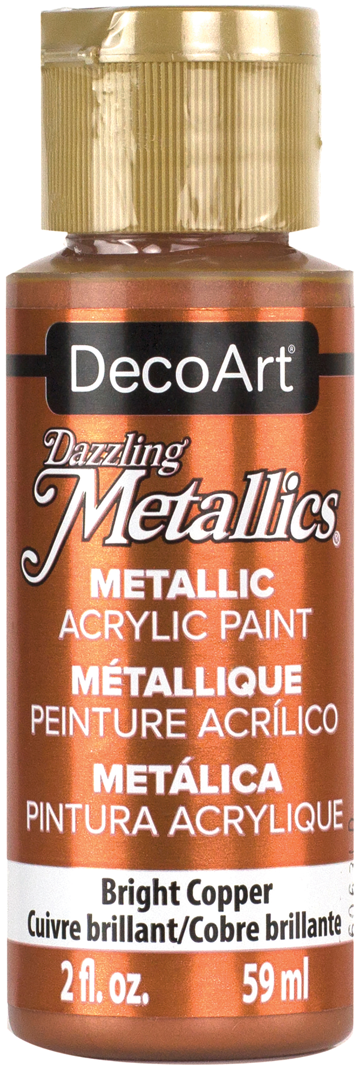 Deco Art Dazzling Metallics Acrylic Paint 2ozBright Copper eBay