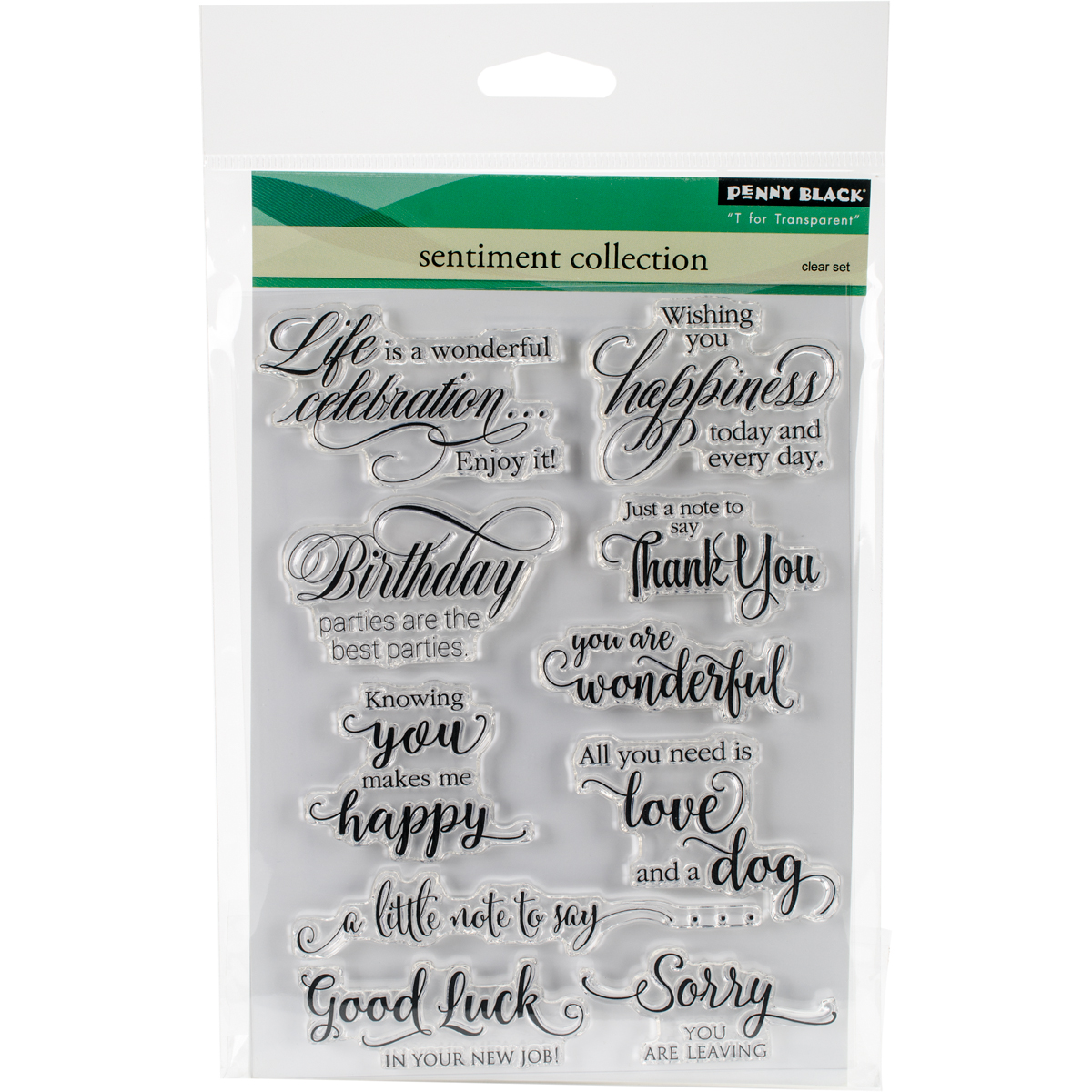 Penny Black 30350 N/A clear Stamps 5"X7"Sentiment Collection eBay