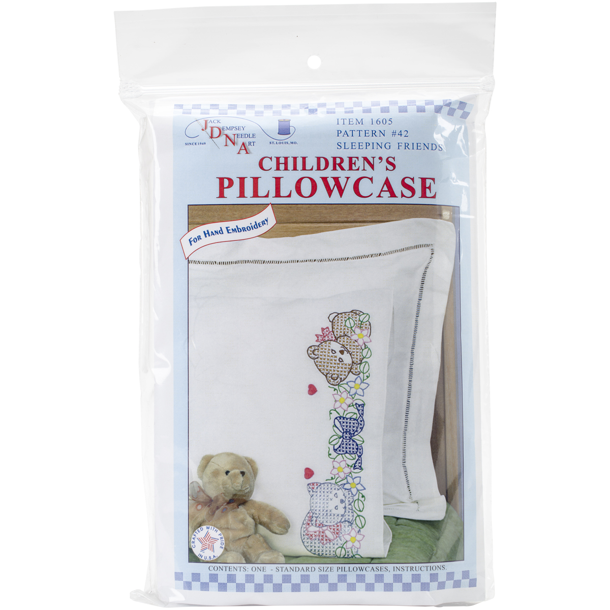 Jack Dempsey Children's Stamped Pillowcase W/Perle EdgeSleeping Friends 13155860429 eBay