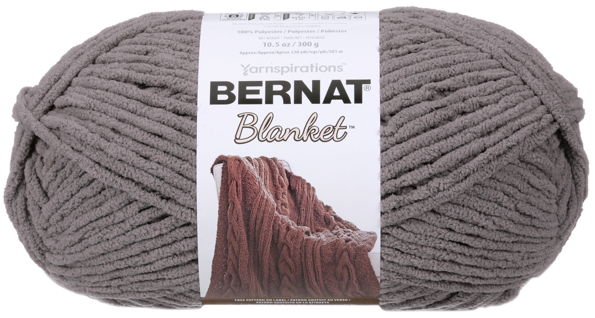 Bernat Blanket Big Ball Yarn-Dark Grey