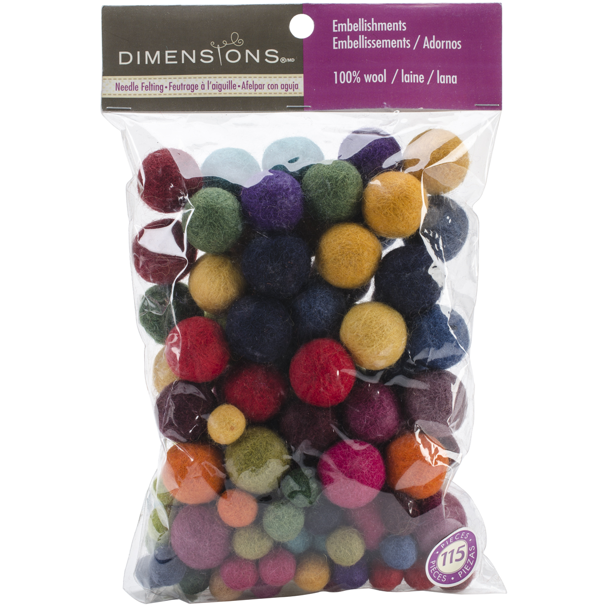 Dimensions Crafts 7274014 Wool Ball Assortment for Needle Felting eBay