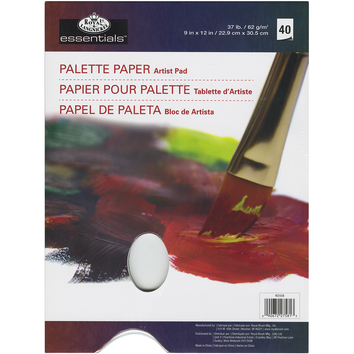 essentials(TM) Palette Artist Paper Pad 9"X12"40 Sheets, RD358 eBay