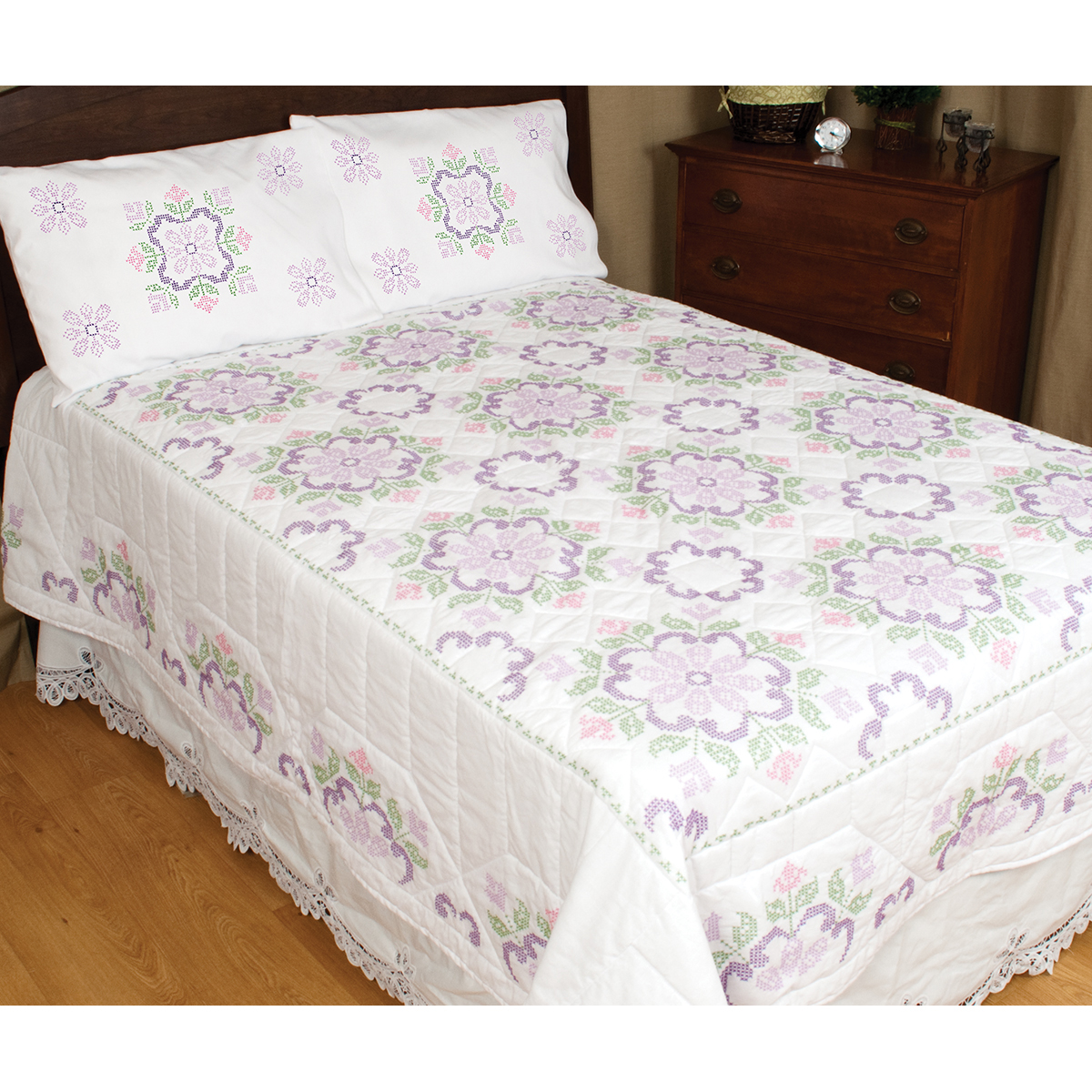 Stamped Embroidery Quilt Tops Stamped Embroidery Quilt Tops