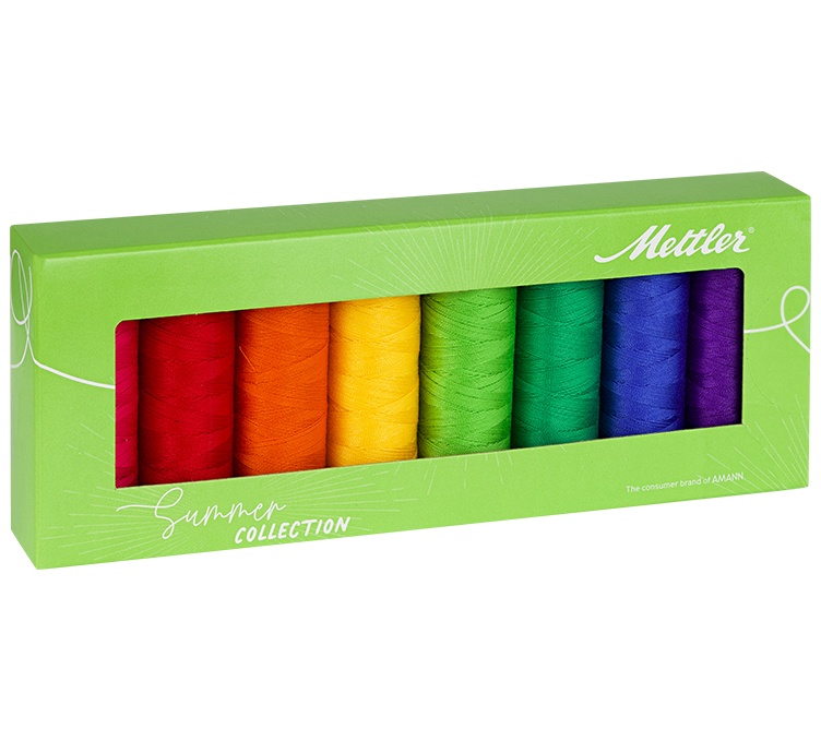 50wt Cotton Silk Finish Mettler Sewing Thread Assorted Color Set of 6  #9105 
