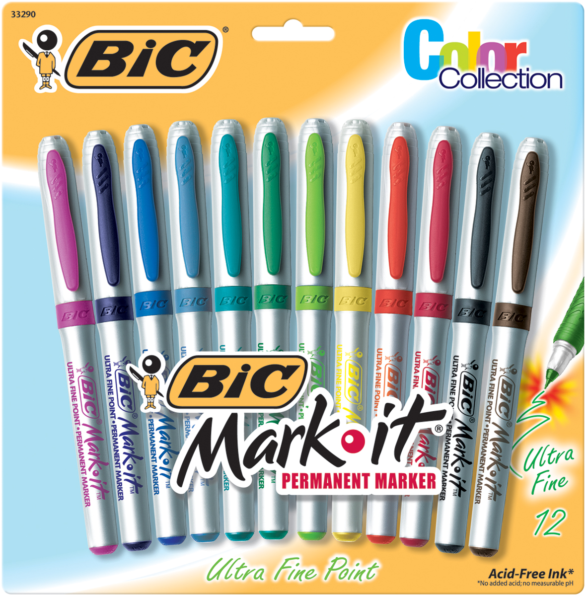 BIC Intensity Fashion Permanent Marker, Fine Point, Assorted