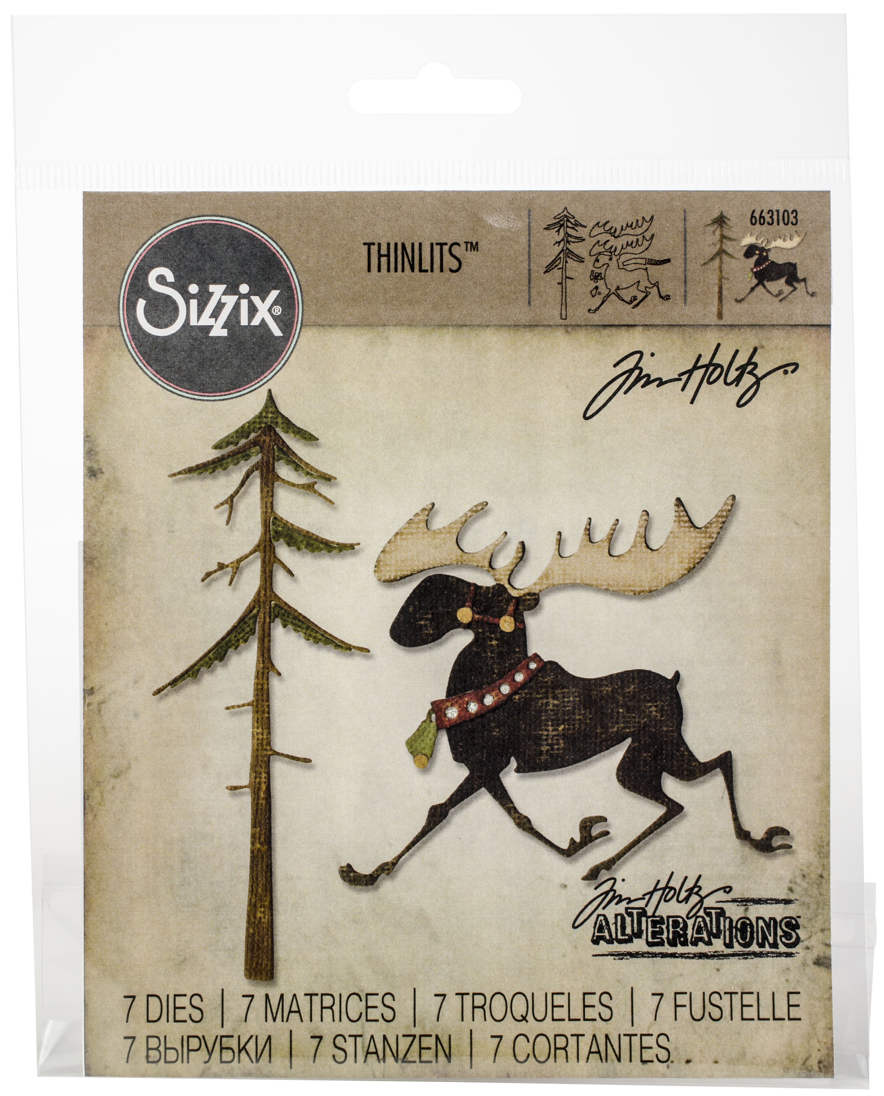 Sizzix Thinlits Dies By Tim Holtz Festive Repeat 630454258605