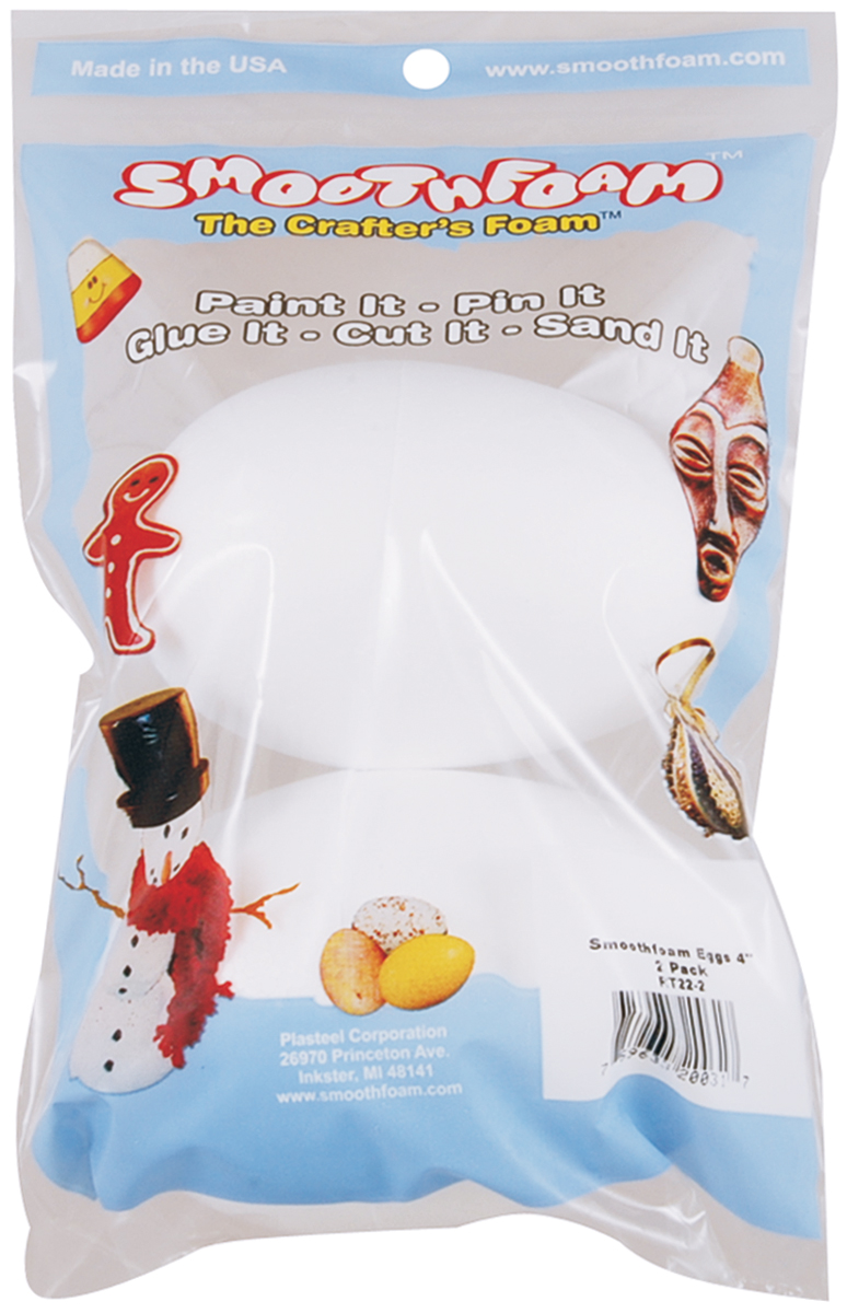 "Smooth Foam Eggs 2/Pkg4"", Set Of 6" 759633321142 eBay
