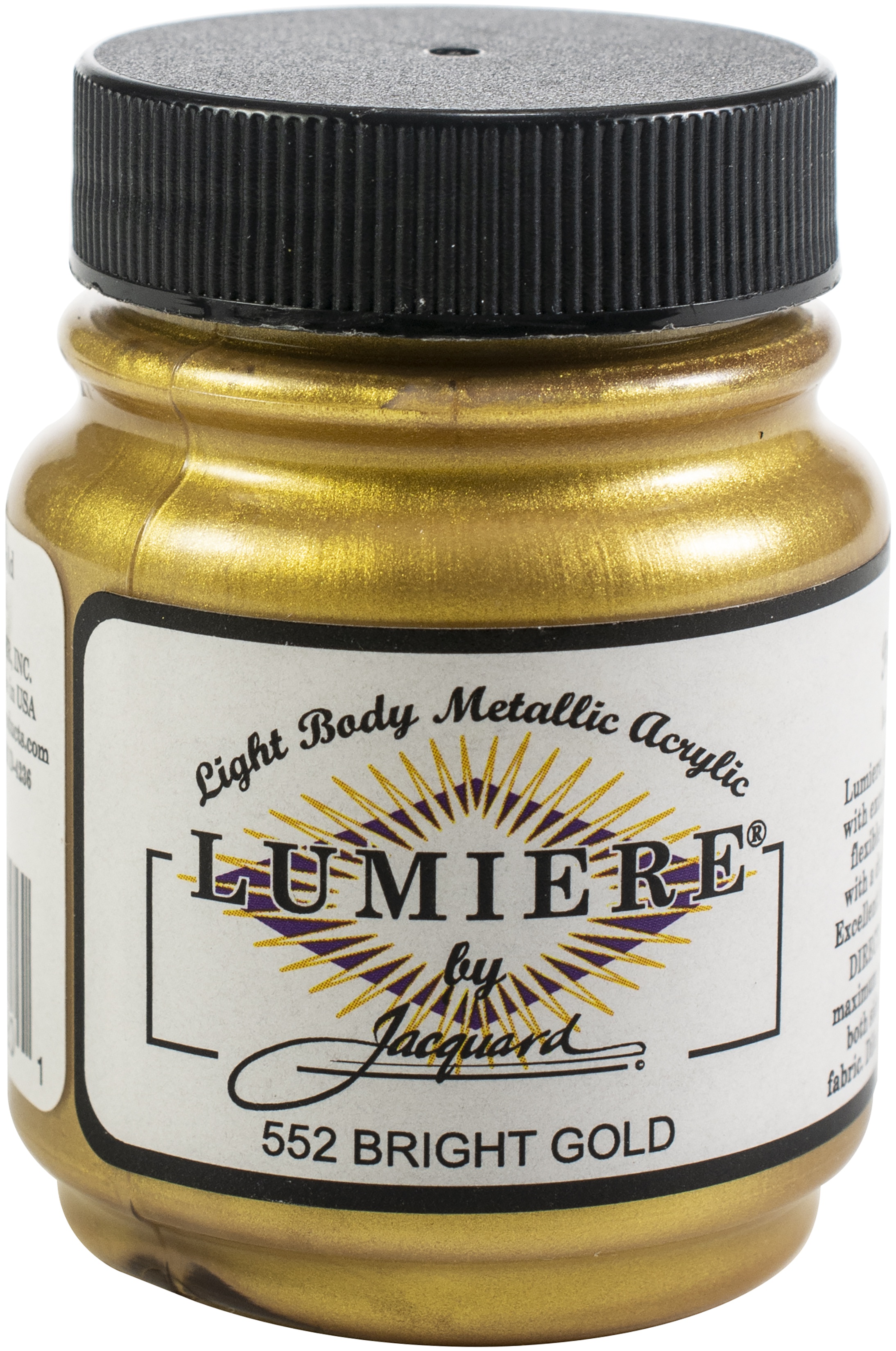 "Jacquard Lumiere Metallic Acrylic Paint 2.25ozBright Gold, Set Of 3