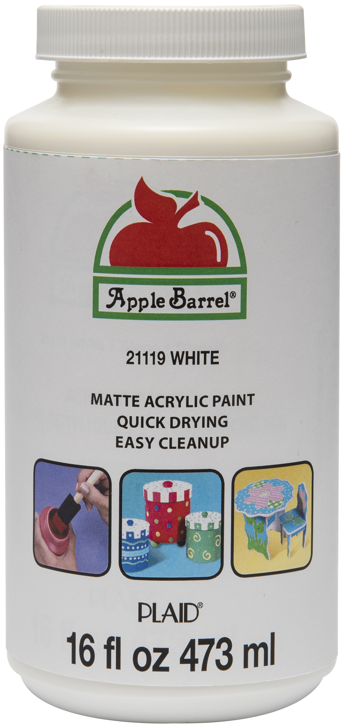 Apple Barrel Gloss Acrylic Paint 16ozWhite eBay