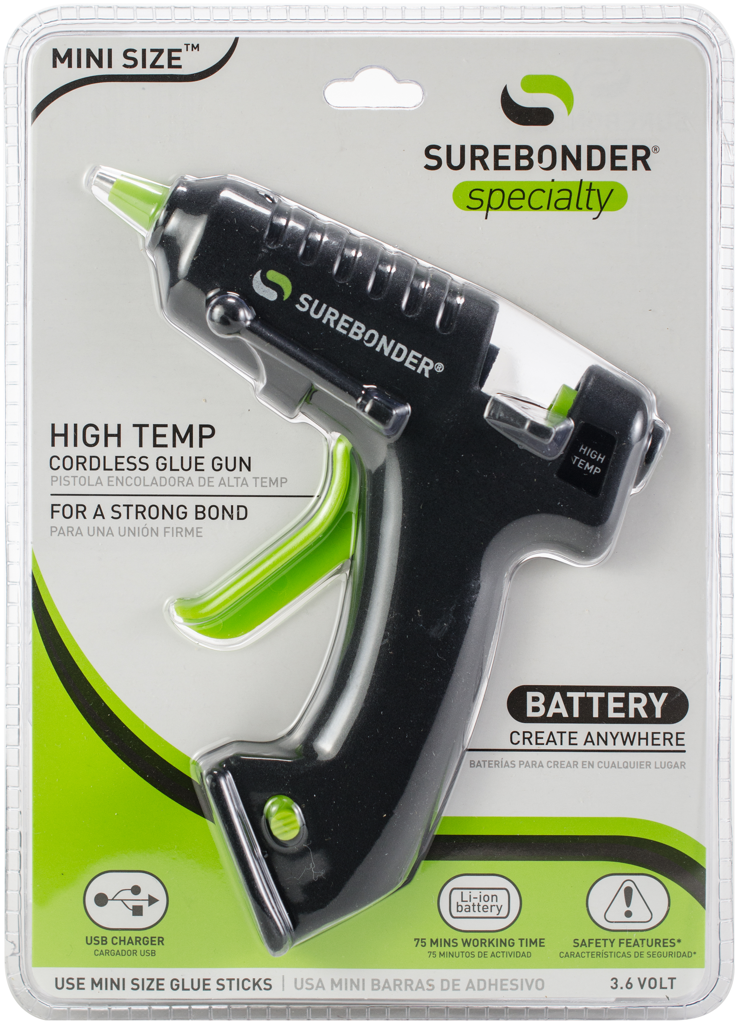 HighTemp Mini Detail Tip USB Cordless Glue GunBlack eBay