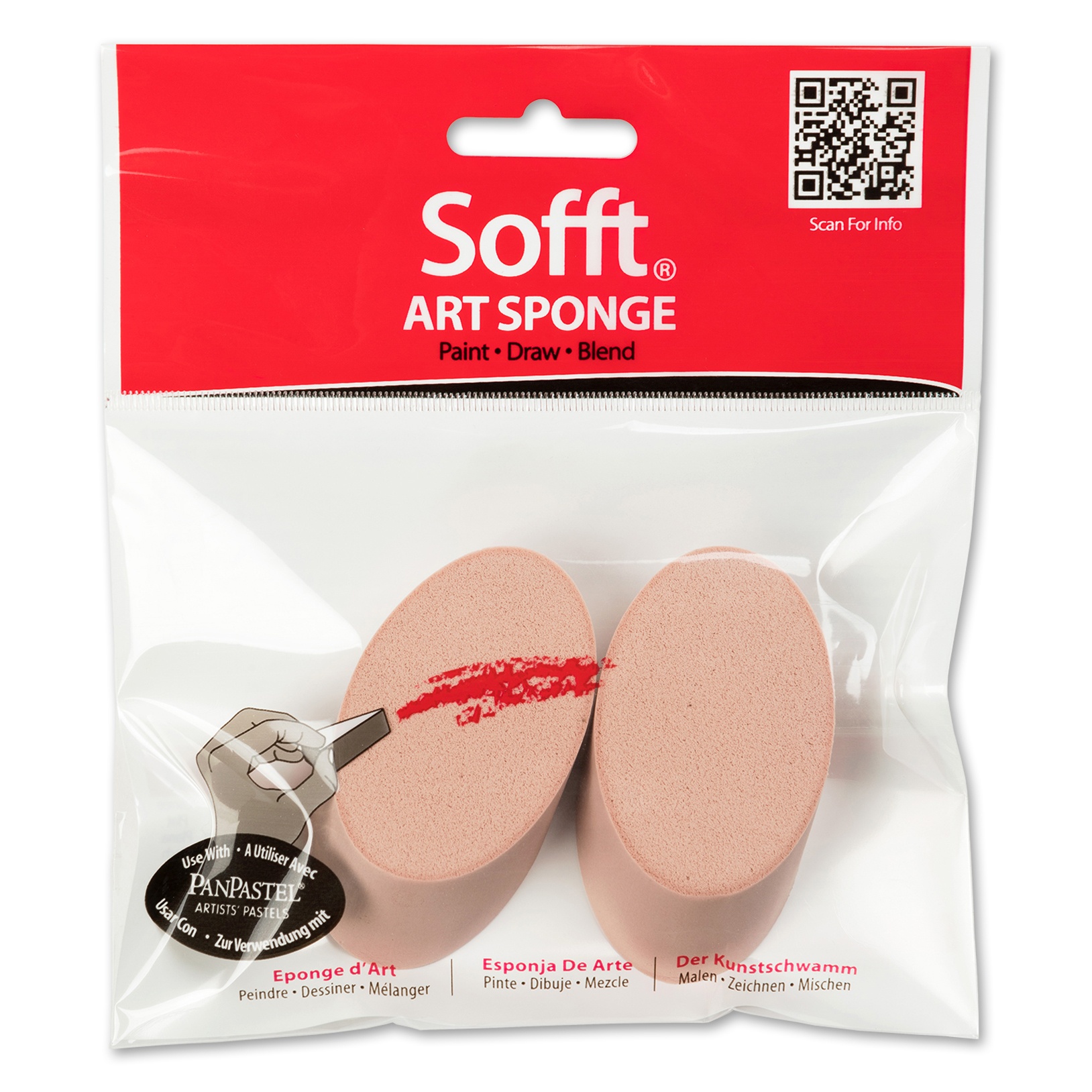 PanPastel Sofft Art Sponges 2//Pkg-Round Angle PP61030