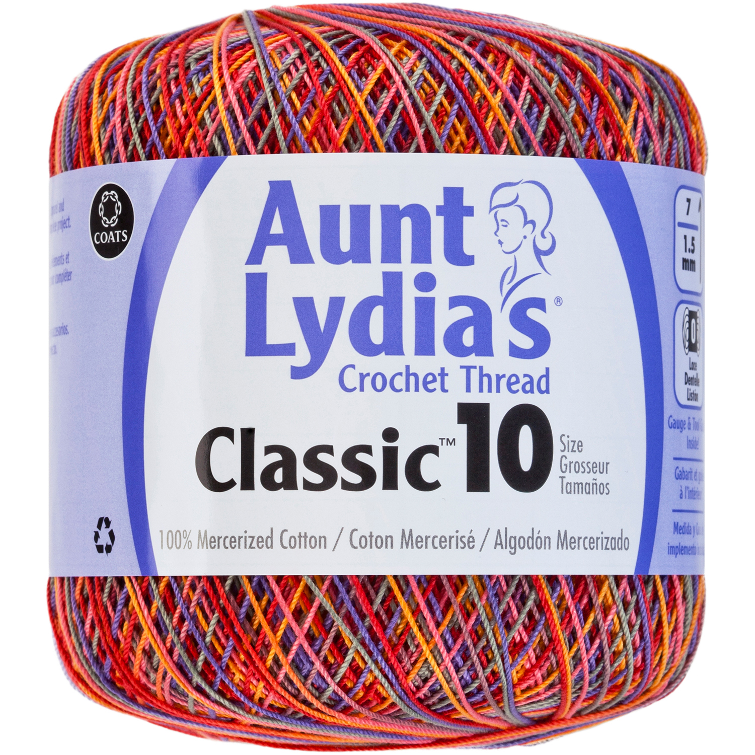 "Aunt Lydia's Classic Crochet Thread Size 10Passionata, Set Of 3" eBay