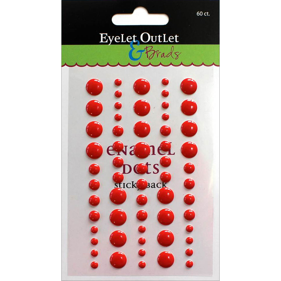Eyelet Outlet AdhesiveBack Enamel Dot 60/PkgRed, EN60E22B eBay