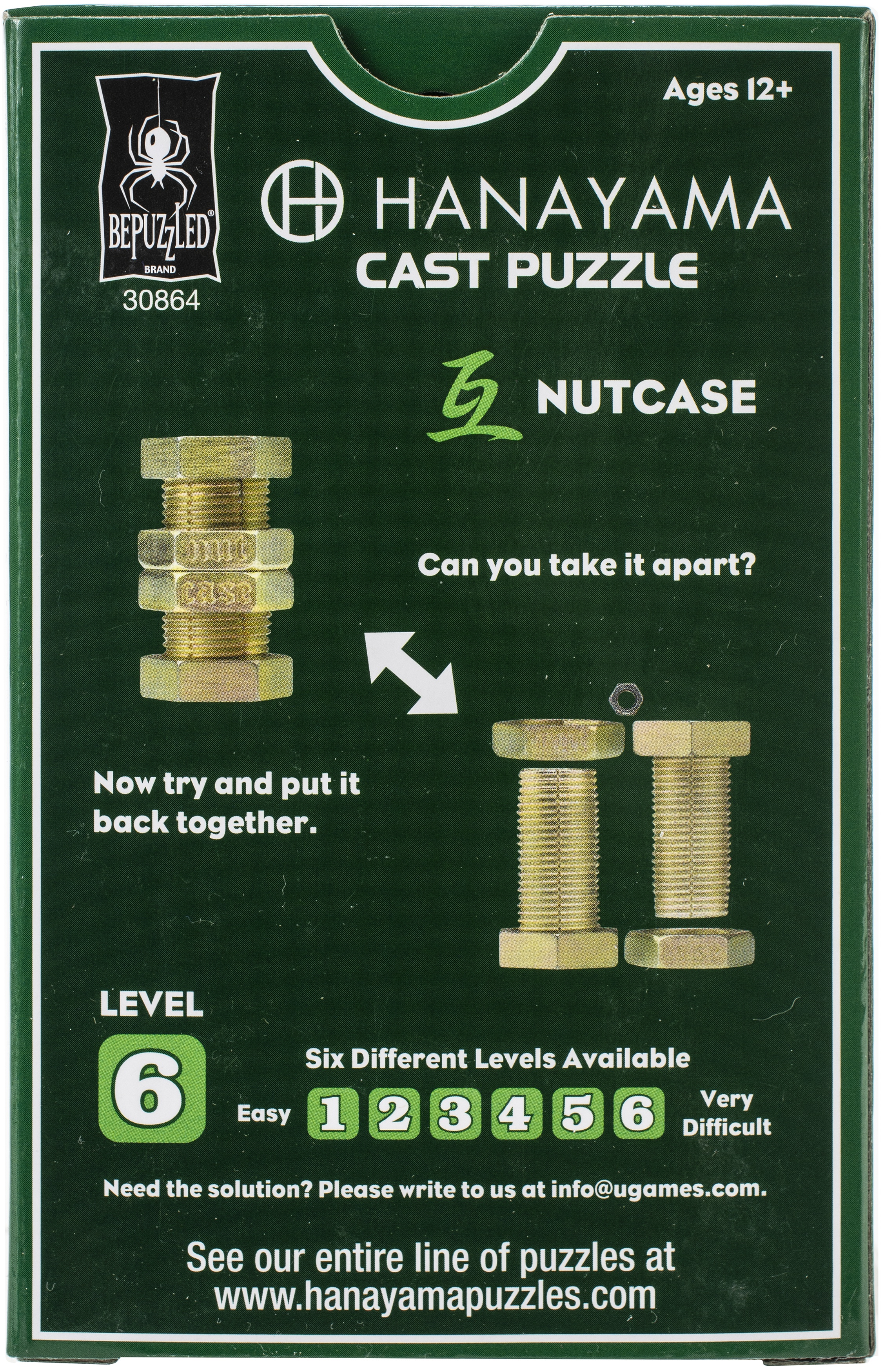 Hanayama Cast Puzzles-Nutcase Level 6 23332308644 | eBay